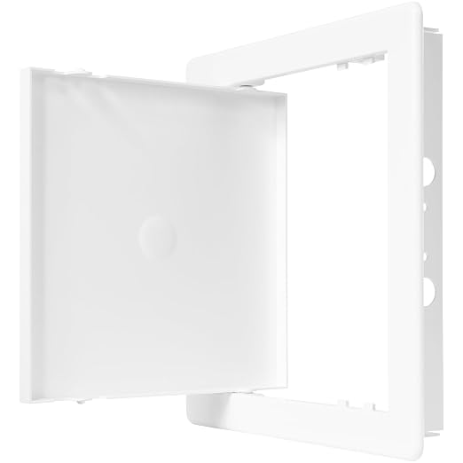 8" x 8" White ABS Plastic Plumbing Access Panel - Image 7