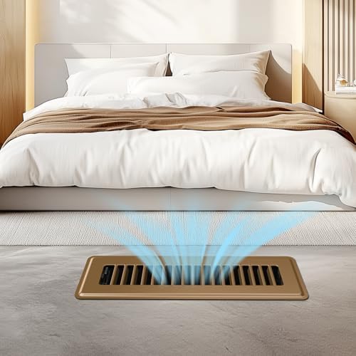 BYEWIRE Floor Register 2x10, 2 Pack Brown Floor Vent Covers - Image 6