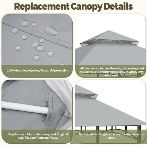Gazebo Cover Replacement for Target Madaga L-GZ136PST - Image 5
