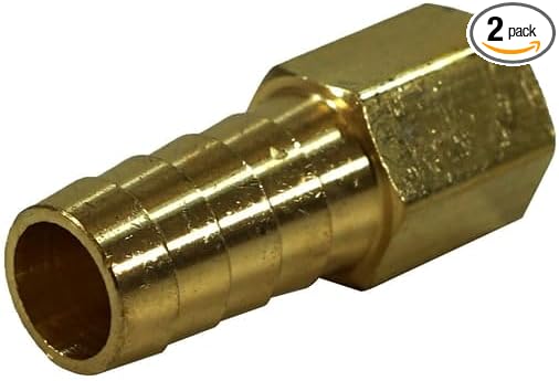 1/2 Brass Hose Barb Rigid Female Adapter by Unknown