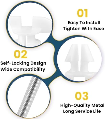 4 Pack Toilet Seat Bolts & Screws - Image 4