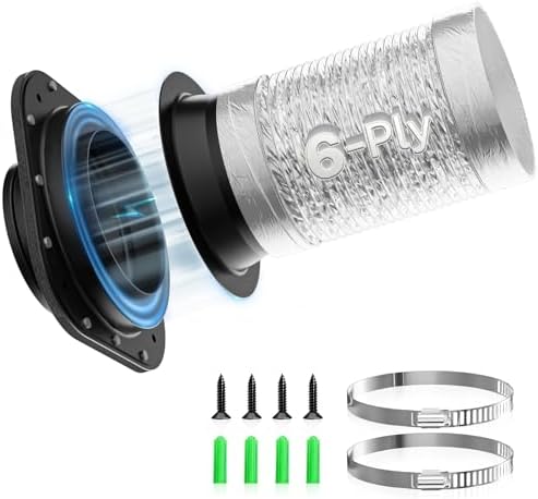 Hon&Guan Magnetic Dryer Vent Coupling Connector Kit DV180 – Raised Inner Ring by HonGuan