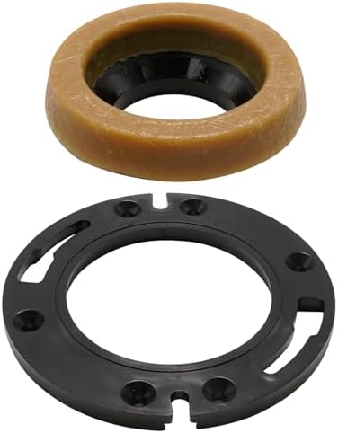 Toilet Flange with Wax Ring, Replacement Kit Includes Bolts PVC Toilet Flange - Image 2
