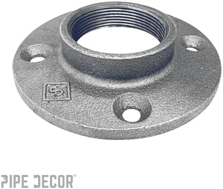 PIPE DECOR 1-1/2" Malleable Iron Floor Flange 4 Pack, Industrial Steel Grey - Image 5
