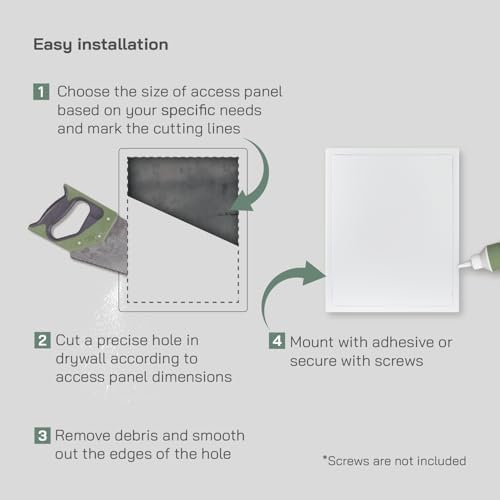 Vent Systems 16'' x 20'' Inch White Stainless Steel Access Panel - Image 4