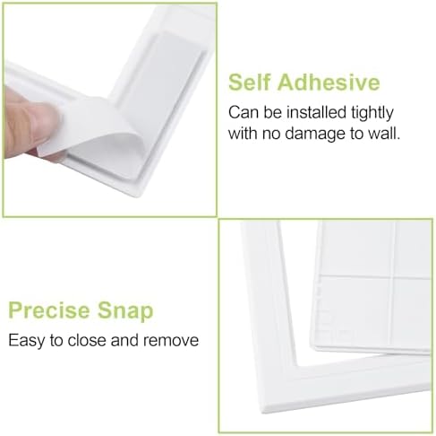 2Pcs Self Adhesive Access Door Panels, 6 x 6 inch Surface-Mounted Wall Hole - Image 4