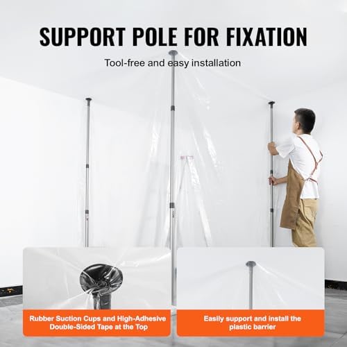 VEVOR Dust Barrier Poles, 12 Ft Poles - Image 6