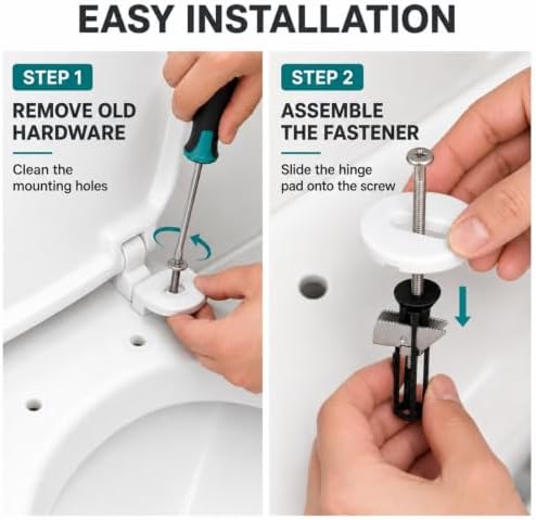 Heavy Duty Toilet Seat Fastener Bolt Kit, Toilet Seat Screws Replacement Kit - Image 7