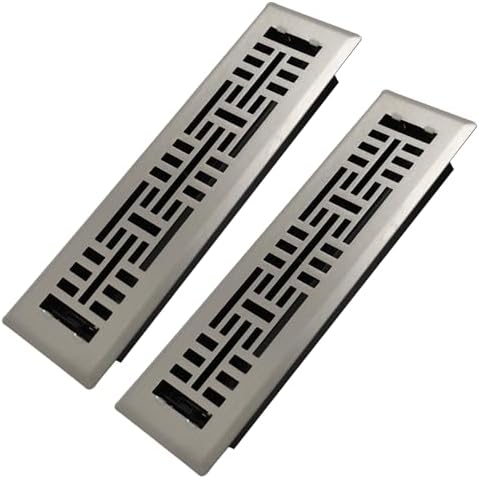 Howeall 2x10 Inches 2 Pack Heavy Duty Walkable Floor Register Easy Adjust Air by Howeall
