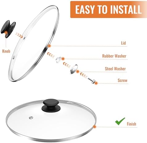 12 Inch Pan Lid For Pots Pans and Skillets, Cast Iron Skillet Lid, Large - Image 4