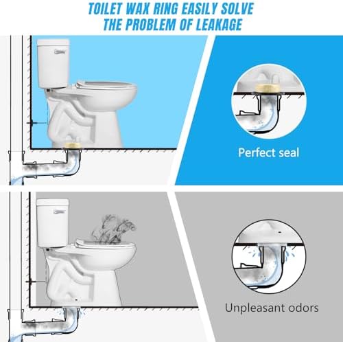 MENNTY Extra Thick Toilet Wax Ring Kit Universal Fit - Image 2