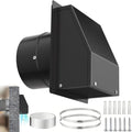 8 Inch Hooded Wall Vent with Screen and Damper, Outdoor Wall Exhaust Vent Cover by Home
