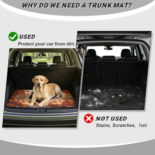 Rooster Pumpkin All Weather Trunk Mat 29"x39" - Image 4
