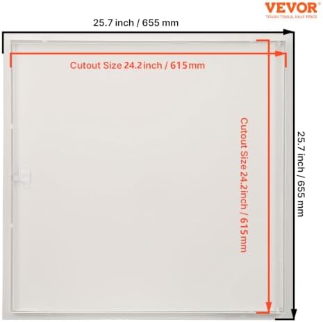 VEVOR Access Panel for Drywall, 24x24 in Galvanized Steel Access Door, Easy - Image 7
