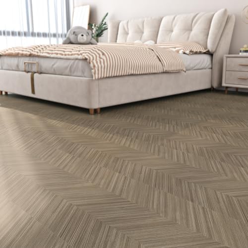 Livelynine 15.8x394 Inch Herringbone Wood Floor Contact Paper Peel and Stick - Image 4