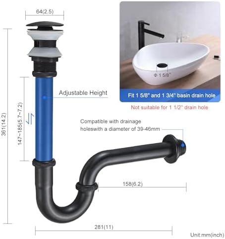 1-1/4" Stainless Steel P-Trap - Image 6