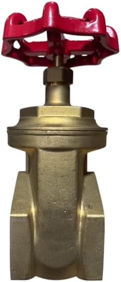 Brass Gate Valve, 200 WOG Rating, Threaded Connection, Industrial Water Control by Unknown