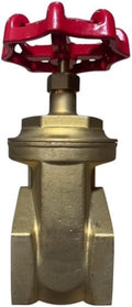 Brass Gate Valve, 200 WOG Rating, Threaded Connection, Industrial Water Control by Unknown