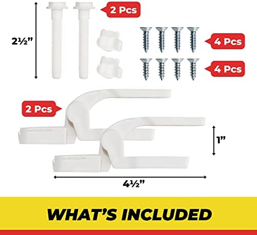 White Plastic Toilet Seat Hinge Replacement - Image 7