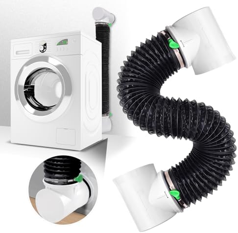 Dryer Vent Hose Connector Kit, 90 Degree Dryer Vent Elbow+10ft 6-Layer Flexible by Unknown