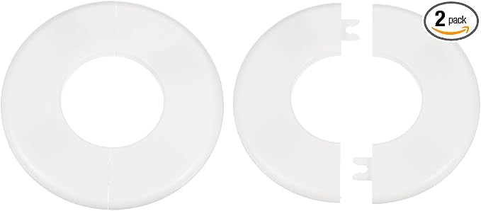 HARFINGTON 2pcs Wall Split Flange 51mm/2" Self-Adhesive Plumbing Cover Plates by HARFINGTON