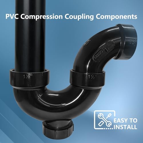 Lesso 1-1/2 Inch ABS P-Trap – HUB x HUB Connection - Image 4