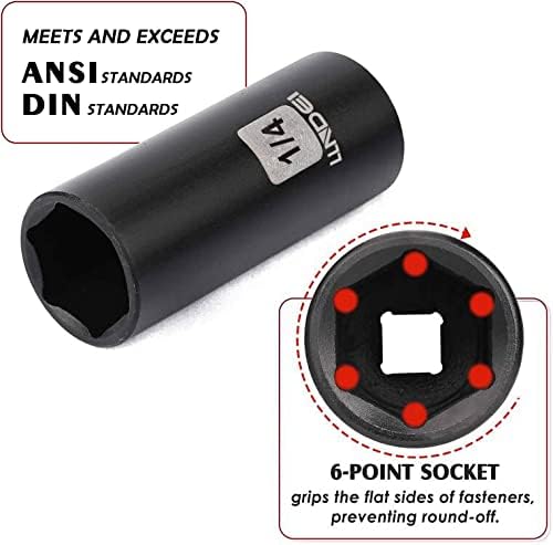 1/4" Drive Impact Socket Set 52Pcs, Metric and SAE | 4-14mm, 5/32"-9/16" - Image 7