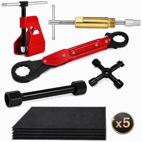 10 Pcs Angle Stop Wrench Kit Plumbing Tool by Unknown