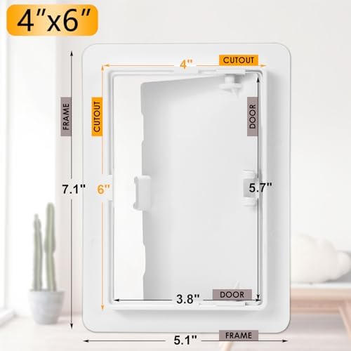 Suteck Access Panel for Drywall 4 x 6 Inch, Ceiling&Plumbing Access Door - Image 2