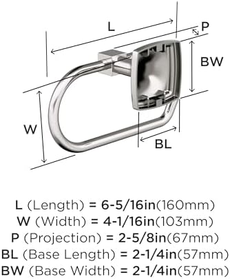 Amerock Stature 6-5/16" Polished Nickel Single Post Toilet Paper Holder - Image 3