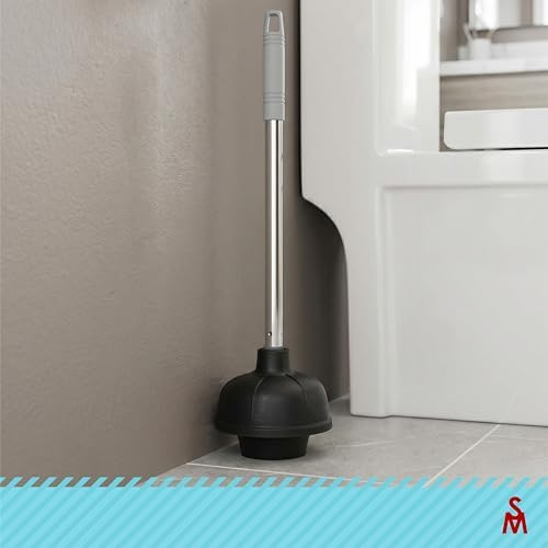 SteadMax Rubber Toilet Plunger, Double Thrust Force Cup, Heavy Duty, Commercial - Image 7