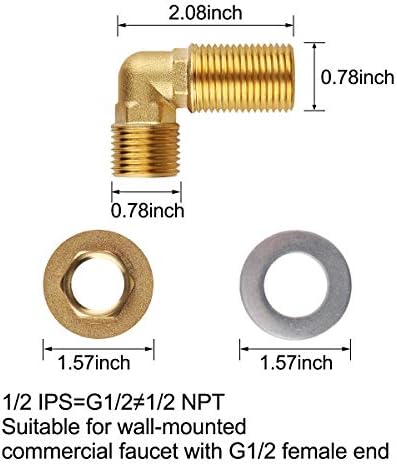 Commercial Faucet Installation Kit, Wall Mounting Installation Kit - Image 3