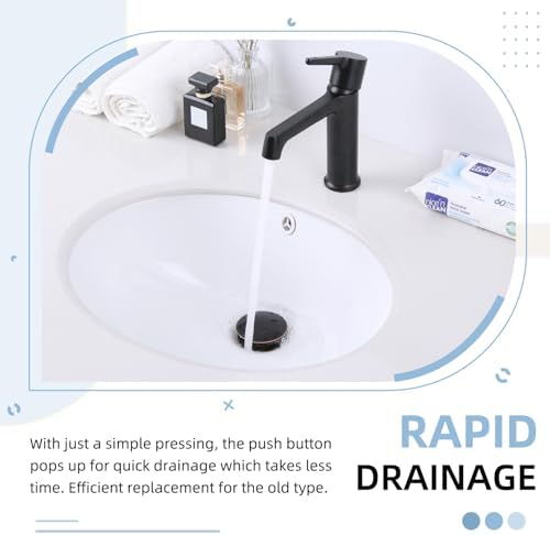 Angle Simple Bathroom Sink Stopper Oil-Rubbed Bronze, Pop Up Sink Drain - Image 7