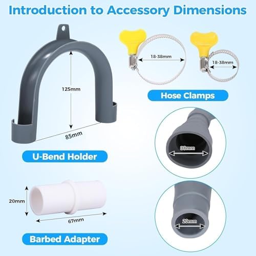 PinkCross Universal Washing Machine Drain Hose Extension, Flexible Washer & - Image 2