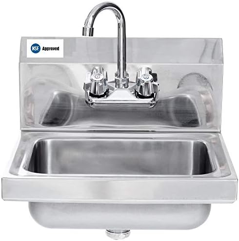 Commercial Stainless Steel Wall-Mount Hand Sink 12 x 12 by ExpressKitchQuip