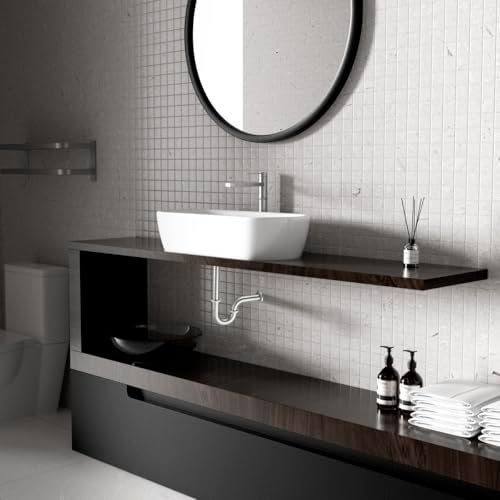 Bathroom Sink U Shape Bottle Trap Complete Set, Adjustable 1-1/4 Bottle P-Trap - Image 2