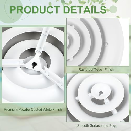 Therwen 4 Set 8 Inch Round Ceiling Diffuser Vent Cover - Image 3