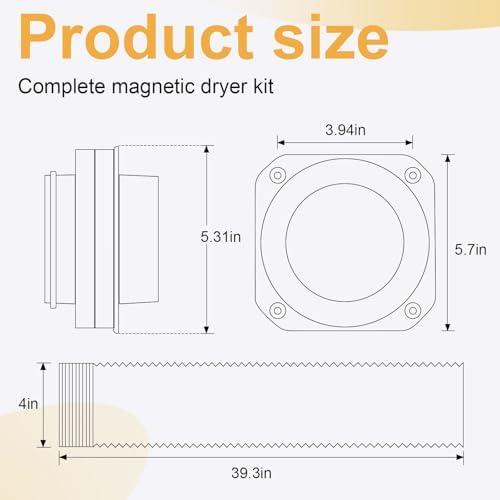 Magnetic Dryer Vent Coupling Connector Kit DV180 - Image 2
