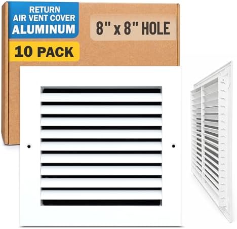 Fits 8x8 Hole | Aluminum Return Air Grille by Handua | Vent Cover Grill by Handua