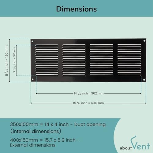 14x4 inch Vent Cover - Image 2