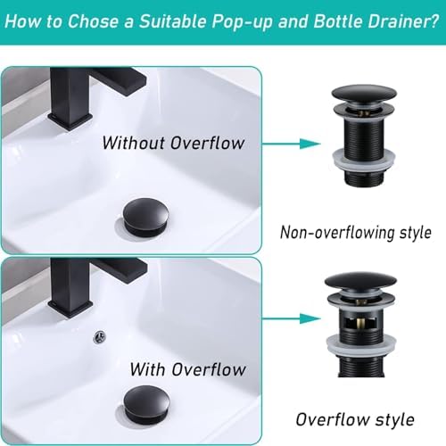 RANDOM Bathroom Faucet Vessel Vanity Sink Pop Up Drain Stopper - Image 6
