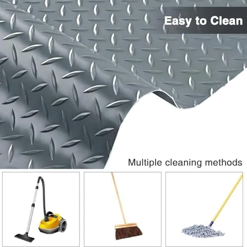 Diamond Plate Floor Mats Blue 0.5×15m, Embossed Plate Matting, Diamond Pattern - Image 4