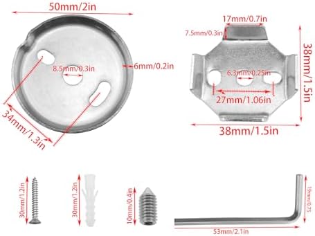 1 Set Towel Bar Brackets with Screws & Wrench - Image 2