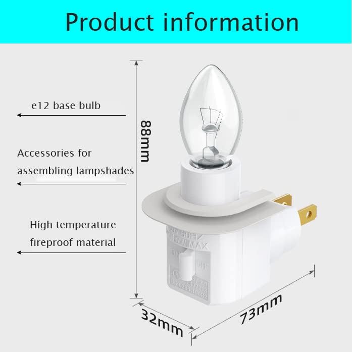 TWDRTDD Plug in Night Light, Adjustable E12 Base Socket Night Light - Image 5