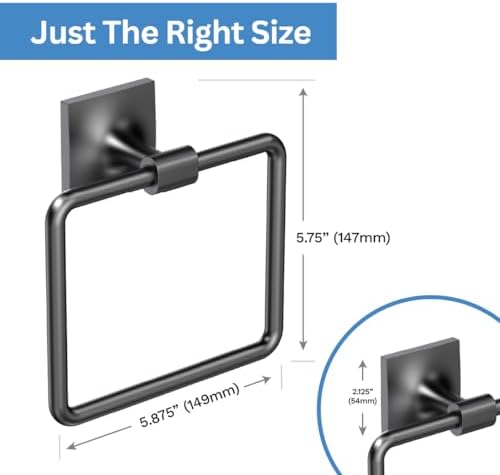 Gatco 5582MX Waterline Towel Ring | Modern Hand Towel Holder - Image 2