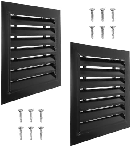 PATIKIL 14 x 14 Inch Gable Vent, 12 x 12 Inch Duct Opening Size by PATIKIL