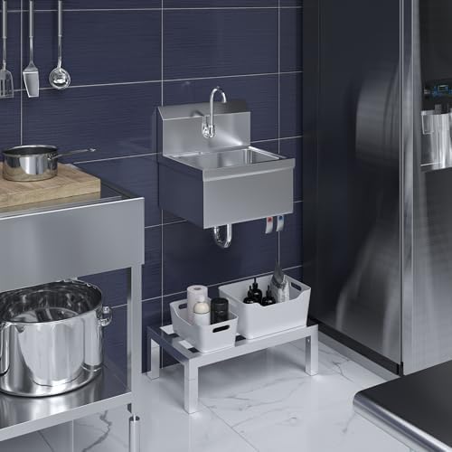 Stainless Steel Hands Free Wall Mounted Hand Sink 17 in. x 15 in. - Image 6
