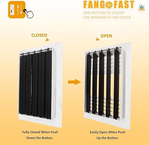 12" x 6" FanGoFast Ceiling Register Air Vent Cover Three-Way Plastic - Image 5