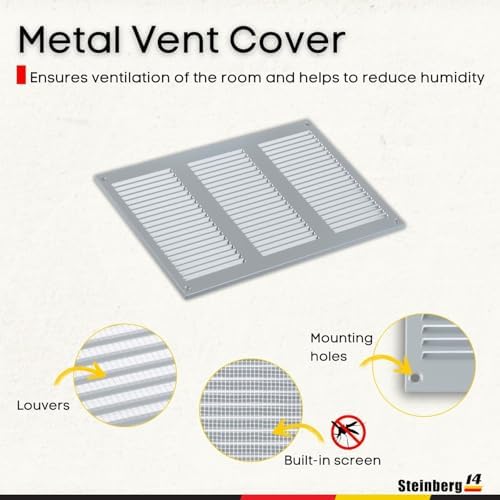 Steinberg14 Gray Vent Cover 10x6 - Image 2