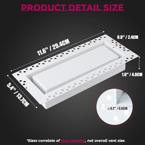 4x10 Flush Wall Vent, Wall Vent Cover Air Vent Covers Modern Register - Image 6